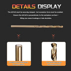 Drill Bit, #33 Cutting Diameter, 4341 HSS Gold Finish 118° Cutting Angle Number Jobber Bits - (Applications: for Drilling Soft Metal Plastic Wood), 5-Pieces