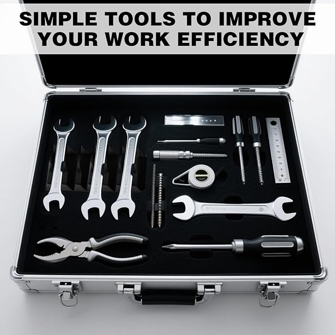 50 pcs Magnetic Modular Wrench Organizers for Tool Drawers, Black Tool Organizers- Wrench Rack with Metric & SAE Labels, Customizable Magnet Tool Storage Holder Festival for Mechanics