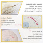 6'' Hard Wool Felt Buffing Wheel Set Nylon Fiber Flap Disc Polish Grinding Wheel Cotton Buffing Wheels for Bench Grinder for Metal, Jewelry, Wood Polishing Rust Removal, with 2 Polishing Compound