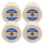 4"x4" Wool Felt Wheel, 4 Pack, Fine Grit, for Polishing and Mirror Polishing of Metal