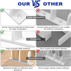 4 Pack Sliding Door Floor Guide, White ABS Closet Door Guides for 1-3/8" Thick Doors, Complete Bottom Track Kit with Screws for Cabinet & Closet