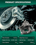 SCITOO Front Left Brake Caliper Without Bracket 184127 Compatible For Cadillac For Brougham 1987 1989-1992,For Cadillac For Commercial Chassis 1979-1984 1992-1996,For GMC For R2500 Suburban 1987-1991