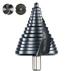 AugTouf toolant Gigantic Step Drill Bit(Pro Max), 1/4'' - 2-1/2''(15 Step Size) Large Step Bit, 1/2'' Shank Unibit Step Drill Bit for Metal, Aluminum, Wood, Plastic