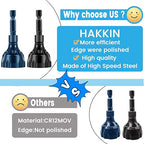 Hakkin 2Pack Hex Shank Deburring External Chamfer Tool with Carbide Blade, Quick Release Deburring Chamfering Drill Bit Repairing Damaged Bolts Screws and Fasteners, Fits for 1/8”-3/4” (3mm-20mm)