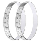 Adhesive Measuring Tapes,Steel Self Tape Measure,1/2" Wide Imperial & Metric Ruler Sticker, Stick On Table Saw and T Track for Woodworking, Drafting (White, Left to Right 39" 2PCS)