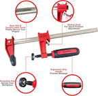 HimaPro 18 Inch Bar Clamp Set, 2 Pack 600 lbs Load Limit Medium Duty Quick Release Steel F Clamp, Ideal for Woodworking, Metalworking, and DIY Projects
