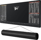 39.5”X18” DIY Worktable Mat Large Work Bench Mat Workshop Mat Workbench Cover with SAE/Metric Ruler Standard Metric Conversion Charts Tap Drill Sizes Fit for DIYers Carpenter Repairman