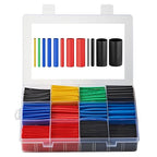 Chanzon UL Listed 850 Pcs Heat Shrink Tubing Kit - 12 Sizes 5 Colors Multi-Color Heat Shrink Wrap Tubing with Length 1.77" (inch), Polyolefin Sleeving Heat-Shrink Tube 2 to 1 2:1