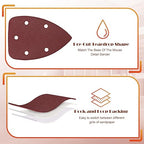 150 Grit Mouse Sander Sandpaper, Jamiikury 5 Hole Detail Sander Sandpaper Palm Sander Paper Mouse Sanding Pads Hook and Loop Sanding Sheets - Pack of 20