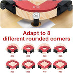 Aluminum Router Bit Corner Radius Template Jig Set - Precise Woodworking Tool for Creating Radius Edges - Easy-to-Use & Durable Templates for DIY Projects
