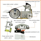 TECHTONGDA Belt Sander Grinder Variable Speed 72inch Belt with 3 Grinding Wheel Bench for Knives Cutting Tools Double-layer Framework 220V