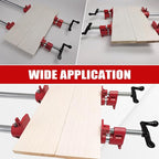 3/4" Wood Gluing Pipe Clamp Set with Unique Foot Design Red Heavy Duty Bar Clamps Cast Iron Quick Release Pipe Clamp Tools for Woodworking (8pc, 3/4" with foot)