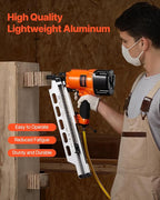 VEVOR Framing Nailer, 2" to 3-1/2" 21 Degree Full Round Head Pneumatic Framing Nailer with Dual Trigger Modes & Tool-Less Depth Adjustment, 80-120PSI Pro Air Nail Gun for Framing Flooring Decking