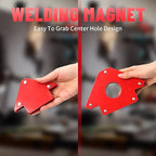 Welding Magnets 25LBS&55LBS&75LBS 3Pcs Welding Magnetic Holder Heavy Duty Magnetic Tools and Accessories for 45, 90, and 135 Degree Angles Super Strong Welding Magnets and Clamps