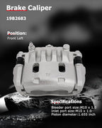 cciyu Front Left Brake Caliper Assembly w/Bracket 19B2683 For Saab For 9-2X 2005-2006,For Subaru For Impreza 2002-2016,For Subaru For Legacy 2003-2004