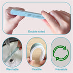 Nail Files and Buffers, 10PCS Professional Metal Nail File and Buffer Block (600/3000 Grit) for Natural Nails, Double Sided Washable & Reusable Manicure Kit for Women Home & Salon
