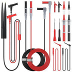 BINTA 11-Piece Multimeter Test Leads Kit for Home DIY & Car Maintenance, Electrical Multimeter Leads Kit with Alligator Clips, Test Hooks, Multimeter Probes, Test Tweezers CATII 1000V/ 19A