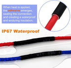 Heat Shrink Tubing Kit 355pcs - 3:1 Dual Wall Adhesive Lined - Electrical Waterproof Industrial Heat-Shrink Tubing Terminals- Marine Grade Wire Connector Shrink Wrap Tube - 3.15" Length - Black