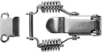 2 Pack Small Stainless Steel Spring Toggle Latch and Hook, Spring Draw Locking Catch Clamp Lacth with Screws for Toolbox Cabinet Boxes, 2-7/10 inch x 1 inch