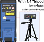 330ft Laser Distance Measuring Tool with Camera, Long Range Laser Meters with Tripod for Home Renovation, Interior Design, DIY Projects, Area, Volume & Distance Measurement