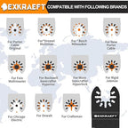 55 PCS Oscillating Saw Blades, Professional Universal Titanium Oscillating Tool Blade for Metal Nails, Wood and Plastic, Multi Tool Blades Kits Fit Dewalt Milwaukee Ryobi Rockwell Fein