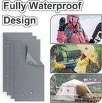 8PCS 7.8x3.9 inch Nylon Repair Patch Self-Adhesive Fabric Patch Down Jacket Repair Patches for Puffer Jackets Tenacious Tape Polyester Waterproof Lightweight Tent Repair Patch Kits for Clothes Bag