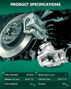 SCITOO 18B5212 Disc Brake Caliper Assembly with Bracket Fit For Ford For Flex 2009 For Lincoln For MKS 2009 2010 2011