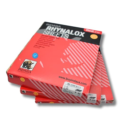 Indasa Redline Plus Sandpaper 9 X 11 Dry 220 Grit 50 Sheets