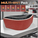 KonaFlex Sanding Belts 10 Pack 6x48 Inch Belt Sander Paper Aluminum Oxide with 60/80/120/150/240 Grits for Woodworking, Paint Sanding, Metalworking, Rust Removal