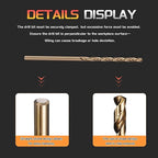 Drill Bit, #47 Cutting Diameter, 4341 HSS Gold Finish 118° Cutting Angle Number Jobber Bits - (Applications: for Drilling Soft Metal Plastic Wood), 10-Pieces