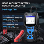 MA900 Battery Tester + OBD2 Scanner 2 in 1, 12V 24V 100-2000CCA Accurate & Instant Battery Health Diagnostic Tool with OBFCM Test I/M Test, Charging & Cranking Analyzer for Car, Motorcycle