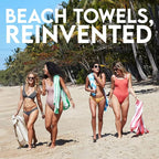 Dock & Bay Customized Beach Towel - Quick Dry, Sand Free - Compact, Lightweight - 100% Recycled - Includes Bag - Cabana Light - Goa Grey- Large