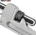 MAXPOWER 30-inch Pipe Wrench, Aluminum Straight Plumbing Wrench Heavy Duty Adjustable Pipe Wrench