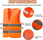 36 Pack High Visibility Safety Vest Bulk Reflective Mesh Security Vest with Silver Strip for Men Women