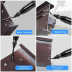 DKIBBITH Deburring Tool with 11 HSS Swivel Blades for Metal, 3D Prints,Resin,Ideal for Plumbing & 3D Printing Burr Removal,Black.
