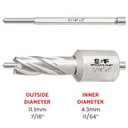 S&F STEAD & FAST - Annular Cutter, 7/16-inch Diameter x 1-inch Depth of Cut for Magnetic Drill Press, Mag Drill Bits with Pilot Pin
