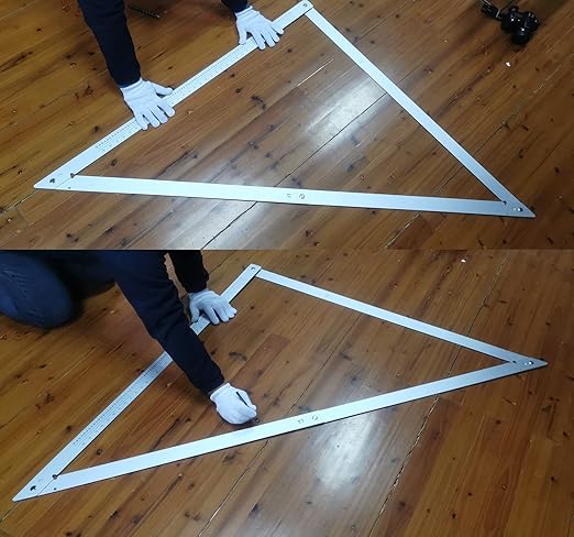 48 Aluminum Combination Square Carpenter Tools | Adjustable 45° & 90° Angles for Framing/Roofing/Staircases | Professional Woodworking & Construction Triangle Ruler Tool