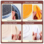 8PCS 6 Inch Buffing & Polishing Wheel Kit for Bench Grinder, 1/2" Arbor Hole, Denim/Yellow/White/Flannel Polishing Wheels with 4 Buffing Compound Set,Polishing Rouge Bars