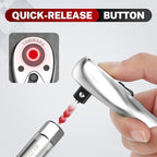TOMMARS 1/4 inch Drive Ratchet, 72-Tooth Quick-Release Socket Ratchet Wrench Handle Reversible
