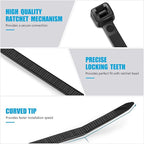 Zip Ties 12 inch Heavy Duty Zip Ties with 120 Pounds Tensile Strength, Black Cable Ties, 100 Pieces,by Karoka