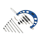 HFS(R) 0-6" x 0.0001" Outside Micrometer Caliper Set with Interchangeable Anvils, Accurate to 0.0001"
