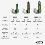 2“x 36" Belt Sander Attachment for Bench Grinder, 2x36-inch Belt and 7-inch Disc, 5/8-inch Arbor for 8" inch bench grinder, BD3627B Updated Model