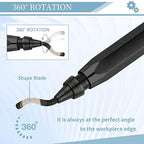 Deburring Tool with 12 High Speed Steel Blades, Deburring Tool 3D Printing, Deburring Tool for Metal, Resin, Copper, Plastic, PVC Pipes, 3D Printed Edges (1 Black Handle)
