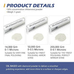 SCOTTCHEN 6Pcs Diamond Polishing Paste,500/1,500/5,000/14,000/50,000/200,000 Grit, Lapping Compound with 50% Concentration of Diamond Powders for Jewelry, Metal, Ring, Glass, Coin, 5 Gram Each