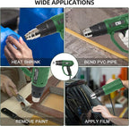 Prostormer 2000W Heat Gun, Hot Air Gun 140°F-1022°F(60°C-550°C) Variable Temperature Control for 3 Speed Settings with 4 Nozzels, for PVC, Paint Stripping, Shrink Wrapping, Crafts