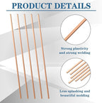 Tandefio 40 Sticks Brazing Rods AWS BCup-1 Phosphor Copper Solder Phos Copper Brazing Alloys Flat Welding Rods Industry 0.050"x1/8"x10" for Air Conditioning Refrigerator Cold Storage HVAC Units