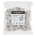 500PCS White Solder Seal Wire Connectors AWG26-24,haisstronica Marine Grade Waterproof Solder Wire Connectors,Heat Shrink Butt Connectors,Insulated Butt Splice Electrical Connectors