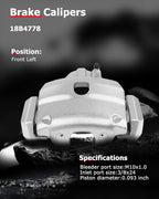 cciyu Front Left Brake Caliper Assembly w/Bracket 18B4778 For Ford For Escape 2001-2007,For Mazda For Tribute 2001-2006,For Mercury For Mariner 2005-2006