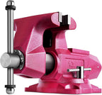 Forward Round Bench Vise 4 Inch Heavy Duty, 1740 Economic Industrial Vice with 360° Swivel Base, 4" Jaw Width, 4 1/2" Max Jaw Opening, 3-1/8" Throat Depth, 72,000PSI Ductile Iron