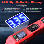 Multifunctional Car Circuit Tester,Digital Display Short Circuit Finder,6-24V AC/DC Car Power Tester, Component Activation Electrical Tester for Trailer Lights Testing/Continuity Testing